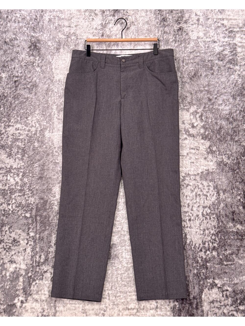Bluffworks Pants 36 x 32 Mens Gray Tech Fabric Pleated 5 Pocket